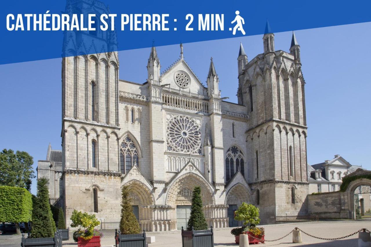 Studio Simplicien *Cosy* Plein Centre Ville De Poitiers *Tv* Wifi *Cafe* ภายนอก รูปภาพ